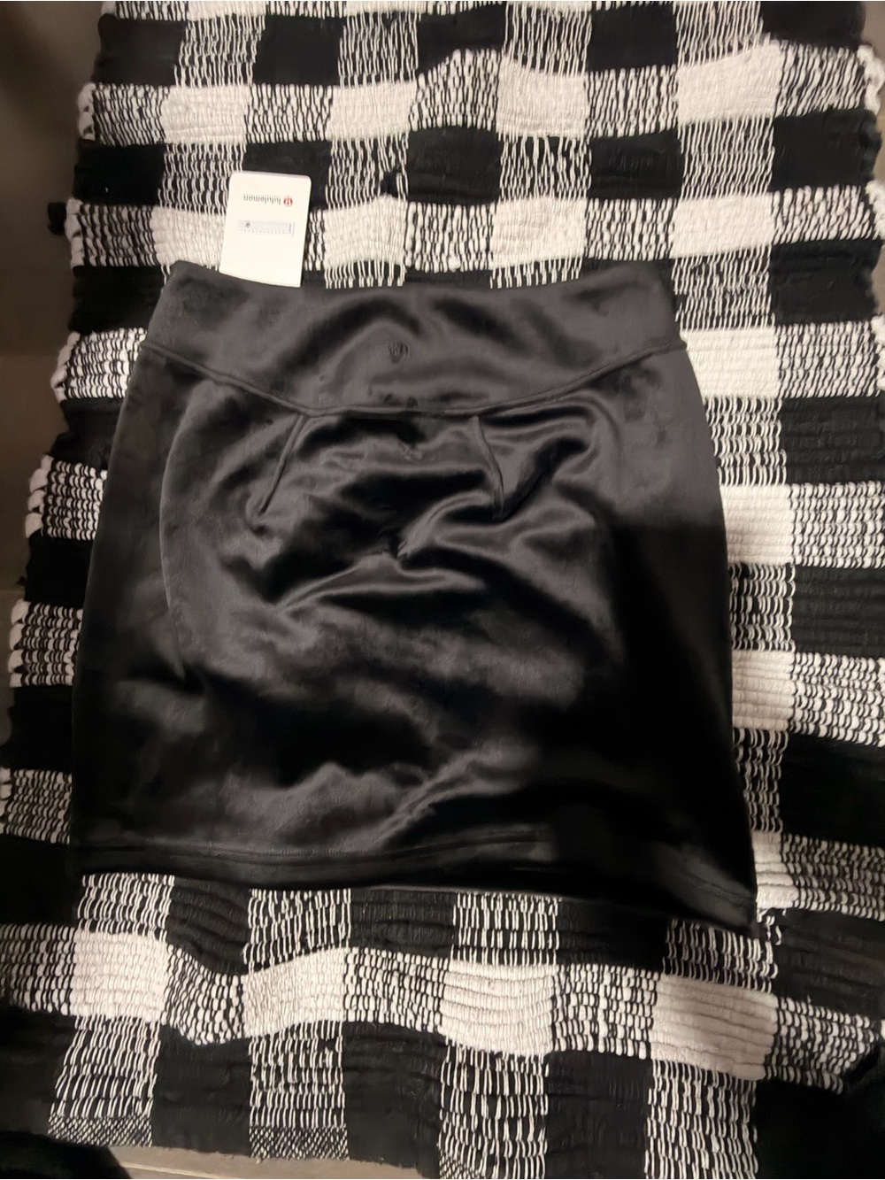 lululemon athletica Black Scuba HR Mini Skirt Velvet